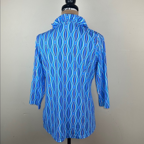 Lulu-B ruffle neck top shirt size medium - Picture 3 of 9